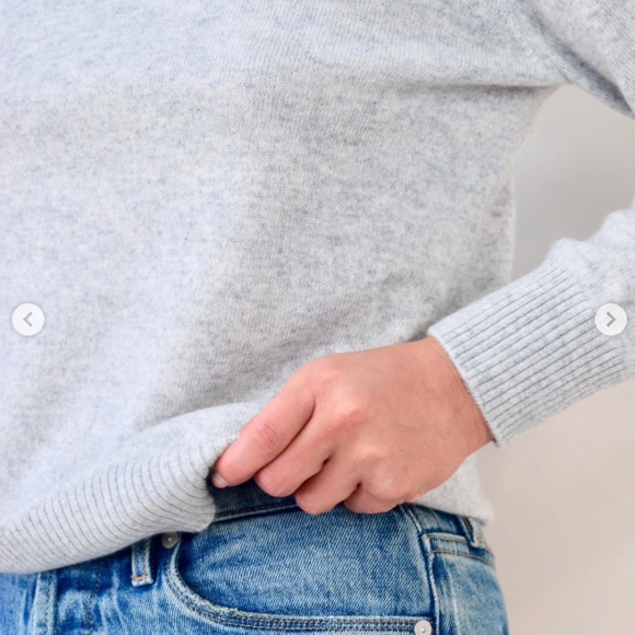 Short Story Gray Cashmere Sweater, Super Soft, Cozy, Knit - Picture 7 of 10